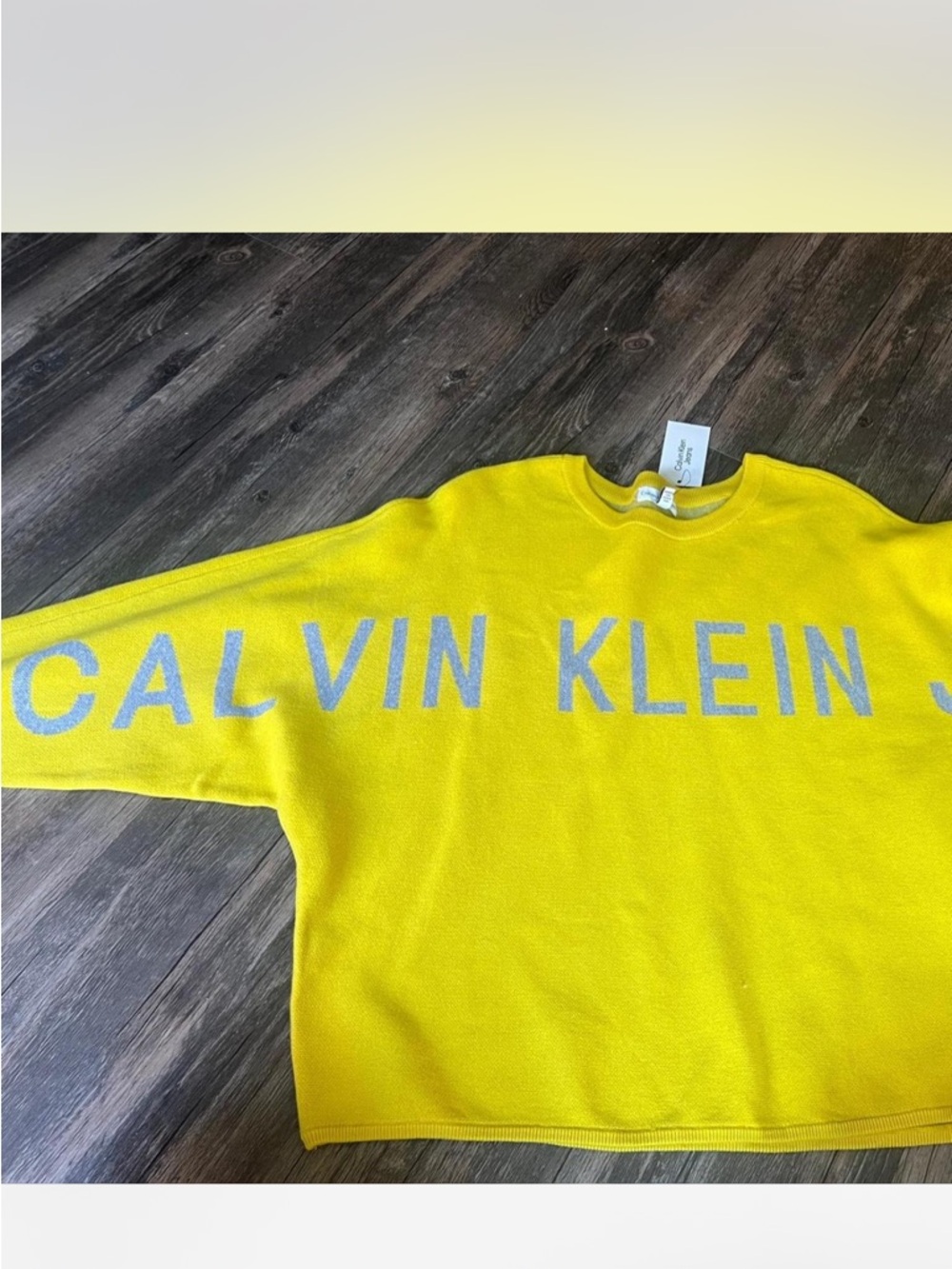 Calvin Klein Women’s Yellow Logo Sweater